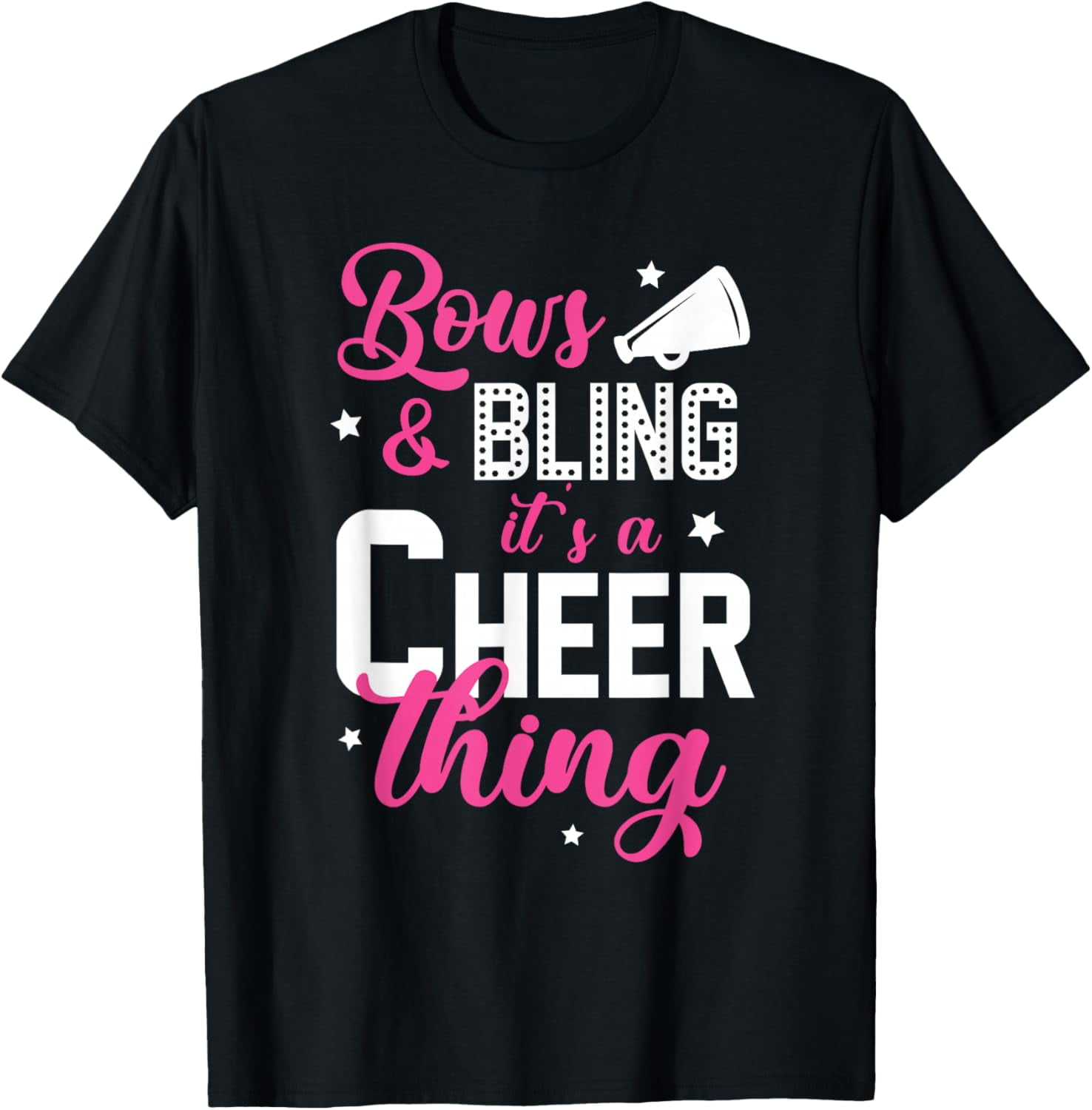 Bows & Bling It's A Cheer Thing | Cheerleading Cheerleader T-Shirt ...