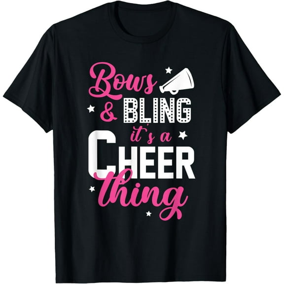 Bows & Bling It's A Cheer Thing | Cheerleading Cheerleader T-Shirt