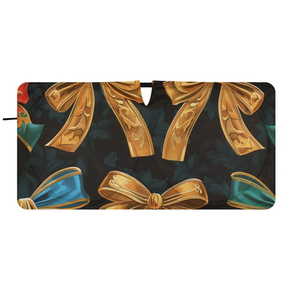 Bows Car Windshield Sun Shade Foldable Front Window Shades Cover Sun Visor Shield Block