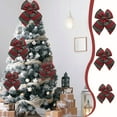 thumbnail image 1 of Bows For Christmas Tree,1pcs Red and Green Buffalo Plaid Christmas Wreaths Velvet Bows Mini Ribbon Bows Appliques Craft for Sewing, Scrapbooking, Wedding, Gift Indoor and Outdoor Decorations(Green), 1 of 5
