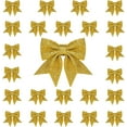 thumbnail image 1 of Bows For Christmas Tree,Christmas Bow Decorations,Glitter Bow Butterfly Gold Wreaths Bows, Small Christmas Tree Bow Sequin Bow Ties, Xmas Decorative Bows Ornaments for Home Christmas Party, 1 of 7