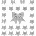 thumbnail image 1 of Bows For Christmas Tree,Christmas Bow Decorations,Glitter Bow Butterfly Silver Wreaths Bows, Small Christmas Tree Bow Sequin Bow Ties, Xmas Decorative Bows Ornaments for Home Christmas Party, 1 of 6