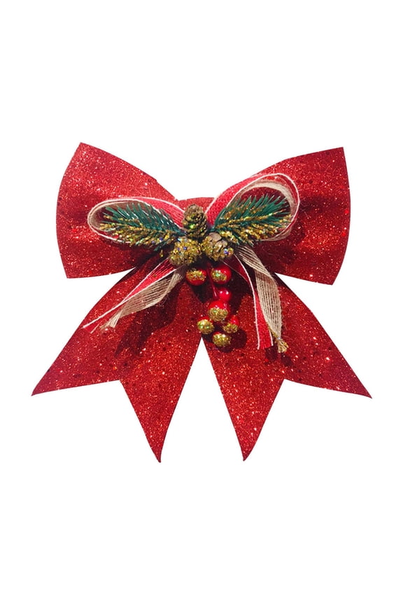 Bows for Christmas Tree Christmas Holiday Decoration Large Three-Dimensional Bow Tie Christmas Bow Hotel Shopping Mall Decoration Pendant Hanging Decoration Wall Hanging