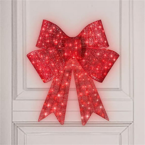 Bows for Christmas Tree Outdoor Christmas Decorations Large LED Bow Light Strings Garden / Entrance Holiday Arrangements Home Lighting Decorative Strings