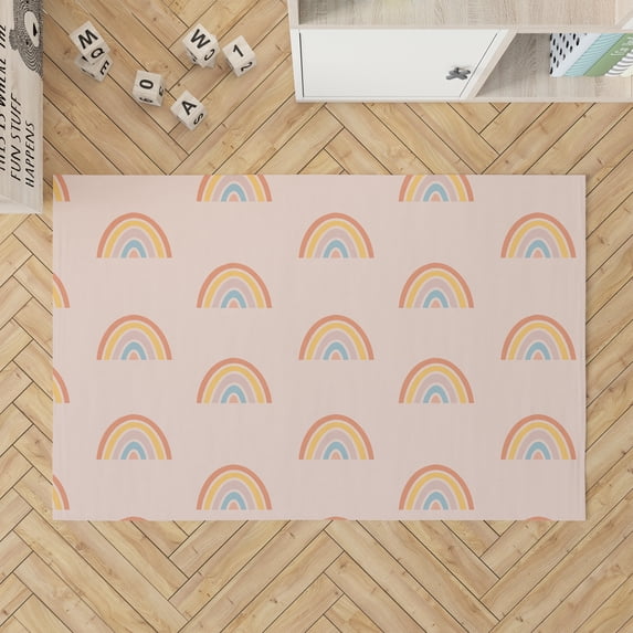 Bows Colorized Pink Kids Play Mat