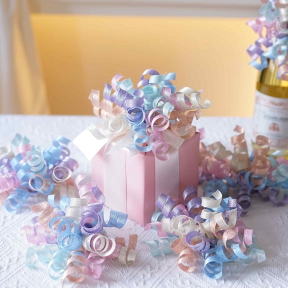 Bows for Gift Wrapping, 6 Inch Curly Ribbon Bows, Self Adhesive Burst Gift Bow for Presents,Paper Bag, Baby Shower Favors, Wrapping Accessories, Wedding Decor