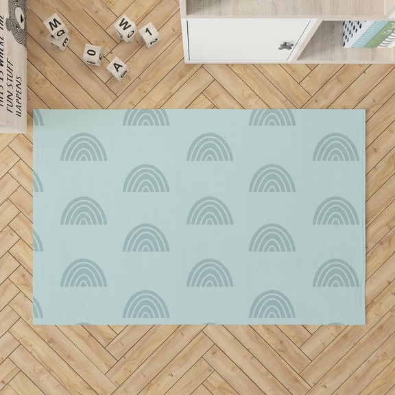 Bows Match Light Blue Kids Play Mat