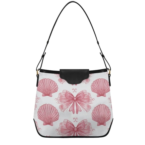 Bows Shells in Pink Color Women's Tote Bag Convertible Handbags Hobo ...