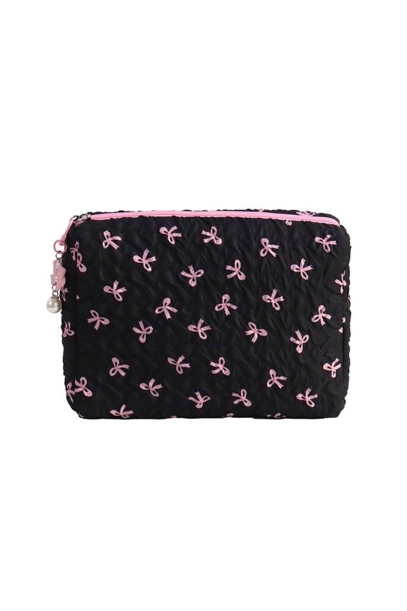 Bows Toiletry Bag Large Capacity Makeup Bag Aesthetic Cosmetic Bag Change Purse Handheld Skincare Organisers Wash Bag