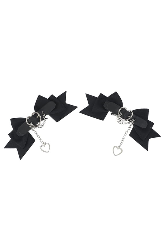Bows hairpin Hair Clip Bowknot Punk Hair Bows Barrettes Bows Hair Clip Bow tie Hair Clip Leather Buckle Top Clip