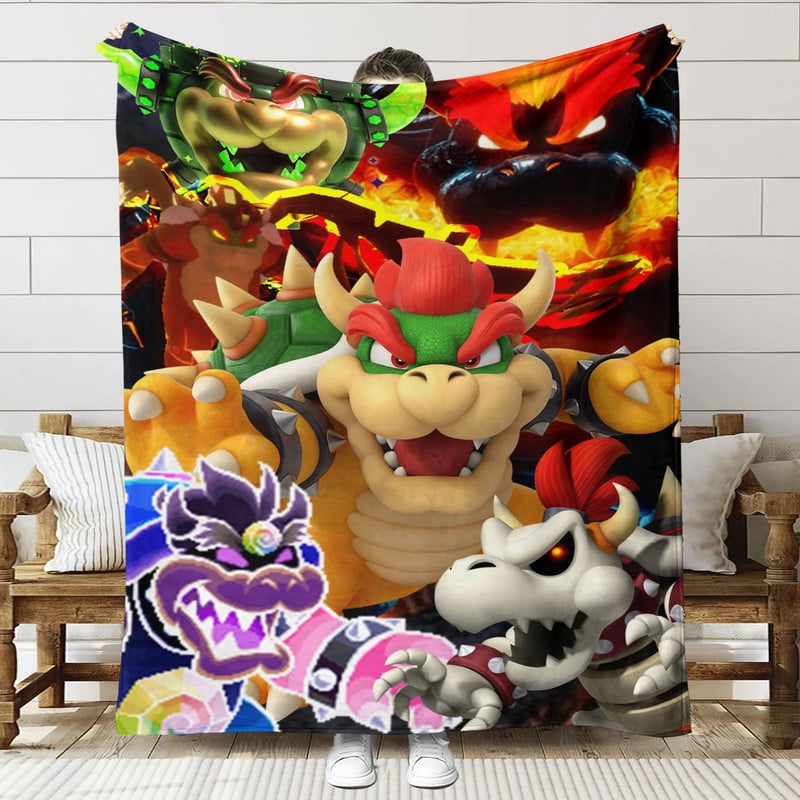 Bowser Anti Pilling Flannel Blanket Gifts for Fans Lover Girls Boys Women Present Hoodie Him Bed 30"x40"