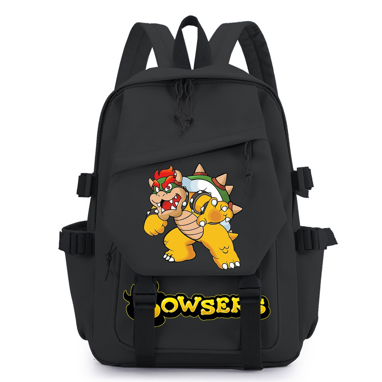 Bowser Casual Backpack Cute Cartoon Backpacks Unisex Multi-Pocket Large ...