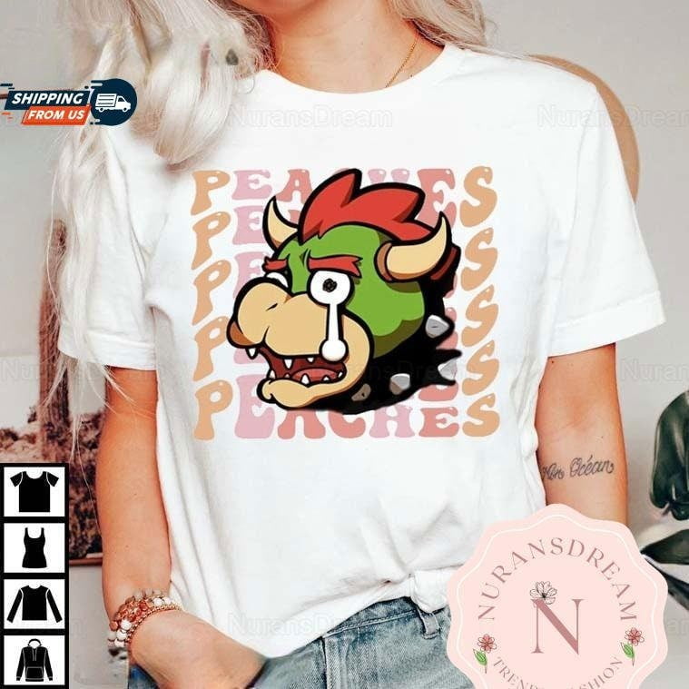 Bowser Crying Princess Peaches Mario T-Shirt, Super Mario Sweatshirt ...