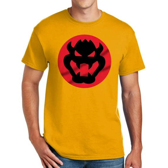 Bowser Designed Big Size Cotton Polyester DryBlend T-Shirt - Gold XL