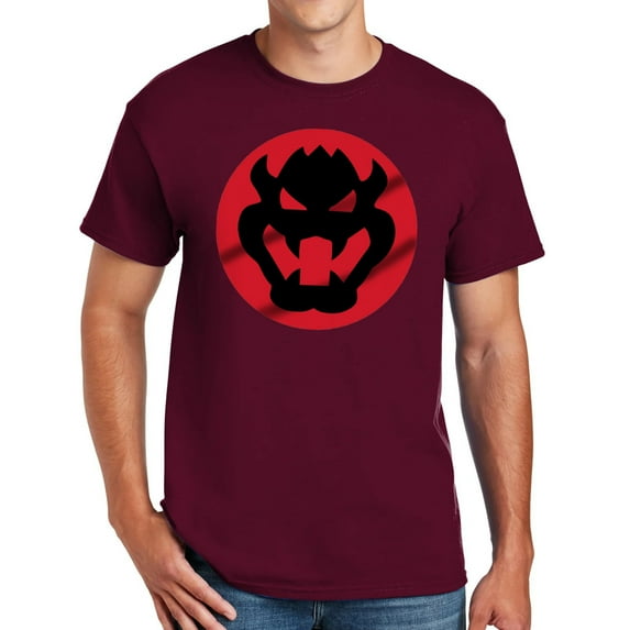 Bowser Designed Big Size Cotton Polyester DryBlend T-Shirt - Maroon 5XL