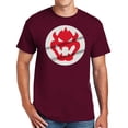 thumbnail image 1 of Bowser King Koopa Big Size Cotton Polyester DryBlend T-Shirt - Maroon XL, 1 of 2