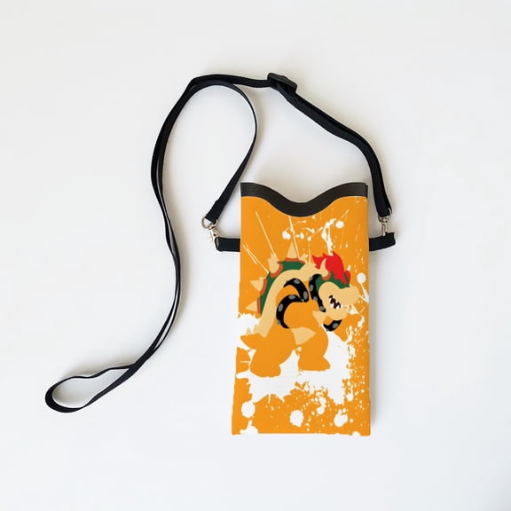 Bowser King Koopa phone bag phone satchel(18.3*10cm), featuring an adjustable strap small pouch ideal for carrying most smartphones.