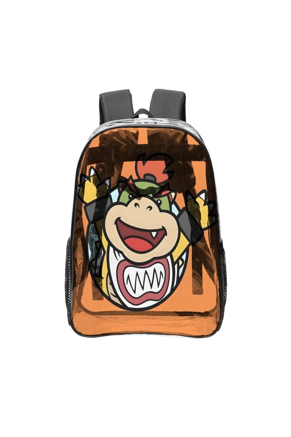 Bowser Pattern Transparent Backpack Lightweight And fashionable Showcasing Personality And Leading The Trend