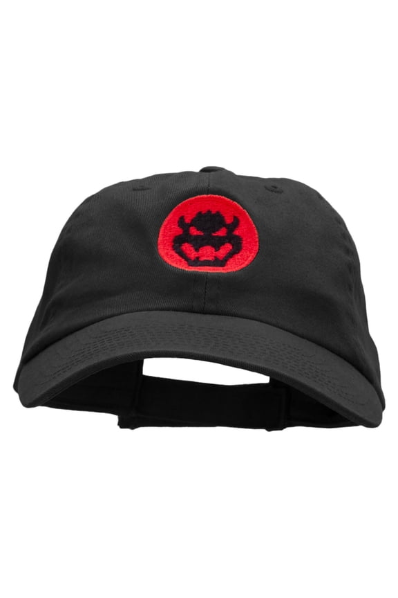 Bowser Silhouette Embroidered Low Profile Dyed Cotton Twill Cap - Black OSFM