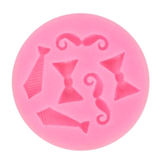 Bowtie Mustache Silicone Fondant Chocolate Holiday Baking Decorating Tool Making Fondant Cake Nonstick