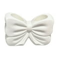 thumbnail image 1 of Cute Bowtie - Shaped Ceramic Toothbrush Holder - for Bathroom Countertop, Elegant Design, Durable, Multifunctional Decor, 1 of 3