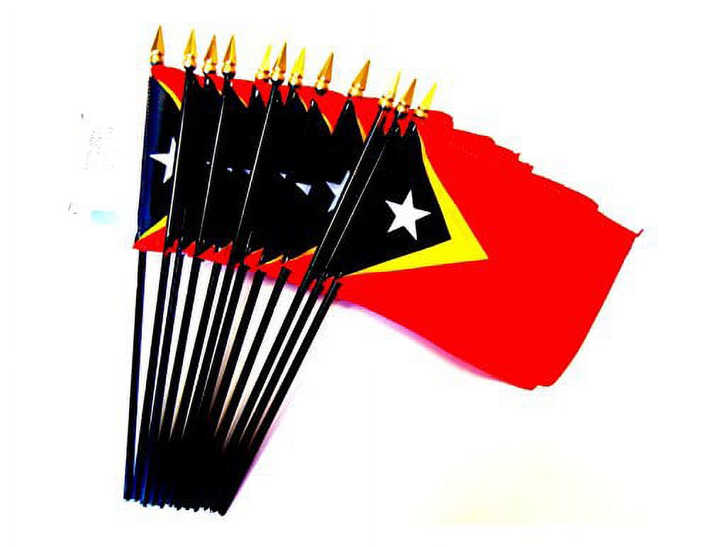 Box of 12 Mini East Timor Desk & Table Flags (4