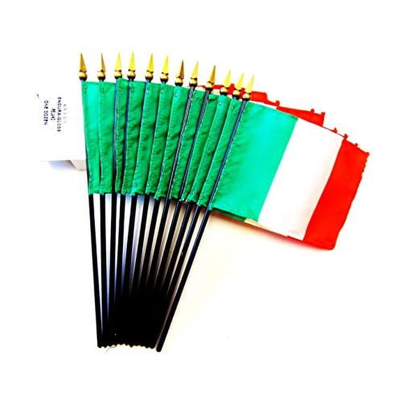 Box of 12 Mini Ireland Desk & Table Flags (4"x6") - High-Quality American-Made Irish Flags