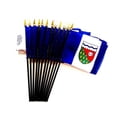 thumbnail image 1 of Box of 12 Northwest Territories 4"x6" Miniature Desk & Table Flags; 12 American Made Small Mini Canadian Province Flags in a Custom Made Cardboard Box Specifically Made for These Flags, 1 of 1