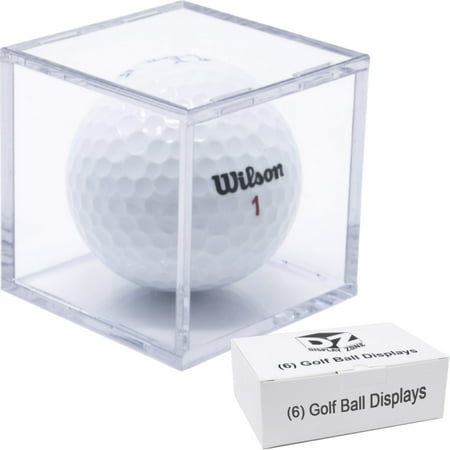 (Box 6) Display Zone Golf Ball Case, Holder for Official Size Golf Ball - Fits 1 Golf Ball Per Holder