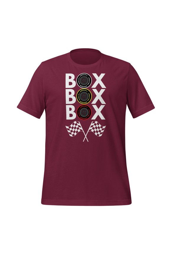 Box Box Box Shirt Formula 1 Shirt Formula 1 Racing Car Shirt Radio Call To Pit Box F1 Car Race Shirt Pit Stop Shirt Pit Lane Shirt (Maroon, S)