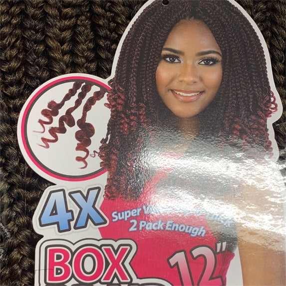 Box Braid with Curly Ends 12"x4 Color #T1b/27 Motown Tress