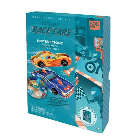 BOX CANDIY Totally Race Cars Build and Go! Pull-Back Car Racing Kit in Keepsake Box
