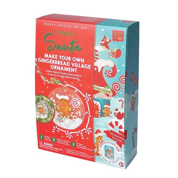 Box Candiy Totally Santa Ornament Set – Santa Gingerbread Village Ornament, 9.06