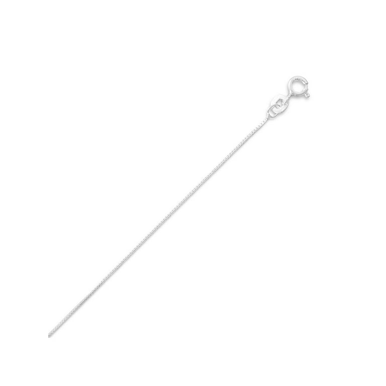 Box Chain Necklace .07mm Wide Sterling Silver Box Chain Necklace .07mm Wide Sterling Silver