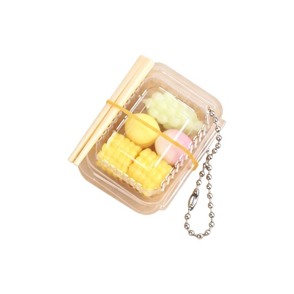 Box Charm Pendant Accessory With Transparent Case and Bead Chain, Novelty Bag Accent for Daily Carry on Handbags