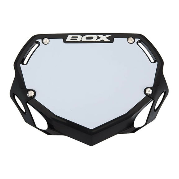 BOX Box Two Number Plate, Small - Black