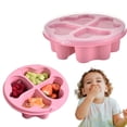 thumbnail image 1 of Box Container,4 Compartment Divided Serving Tray with Lid,Snack Box Container for Candy,Fruit and Snacks,Great for Gatherings,Outings,Parties and Entertaining(Pink), 1 of 7