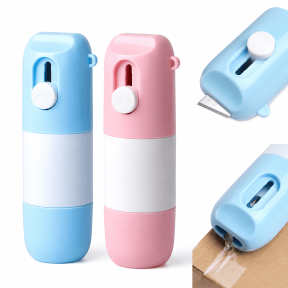 Box Cutter And Thermal Paper Eraser Pen, Plastic 2 Pack 10 Ml Water-Based Privacy Cover Marker For Shipping Labels And Receipts