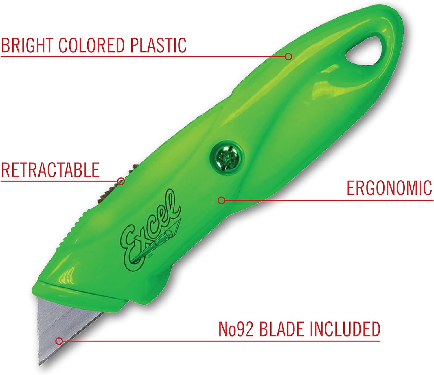 Box Cutters Retractable Pack By Excel Blade 25 Pc Box Cutters Bulk