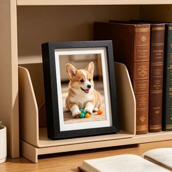 Box Display Frame, 1.97" Deep Wooden Photo Frame for Dried Flowers, Handmade Specimen & Keepsake Display Case, DIY Desktop Decor, 4x6 Inch