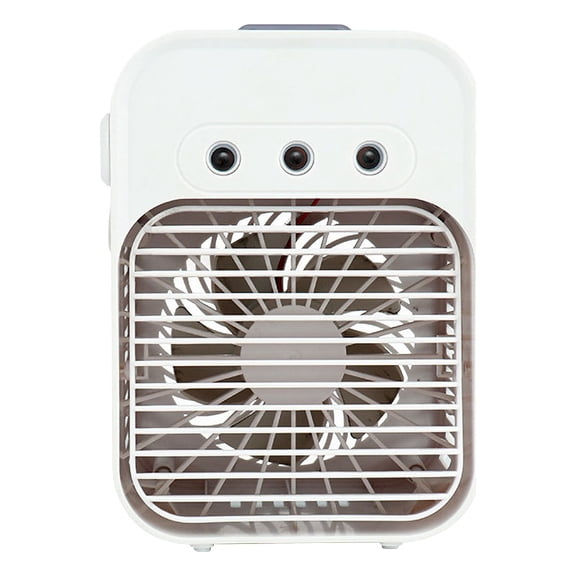 Box Fan with Thermostat 3 Speed Metal,Window Box Fan with Carry Handle Non Slip,Auto Temperature Control for Bedroom Garage,Rechargeable Mini Cooler with Mist Spray for Camping Outdoor