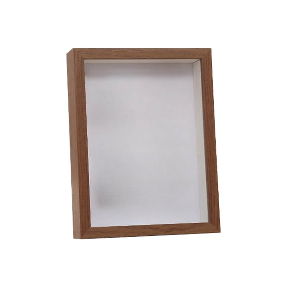 Box Frame 6x4 Inch Display Case, QQZ Secure Hinged Door Keepsake Box for Photos, Premium Solid Wood Glass Window Shadow Box for Medals Bouquets Memorabilia