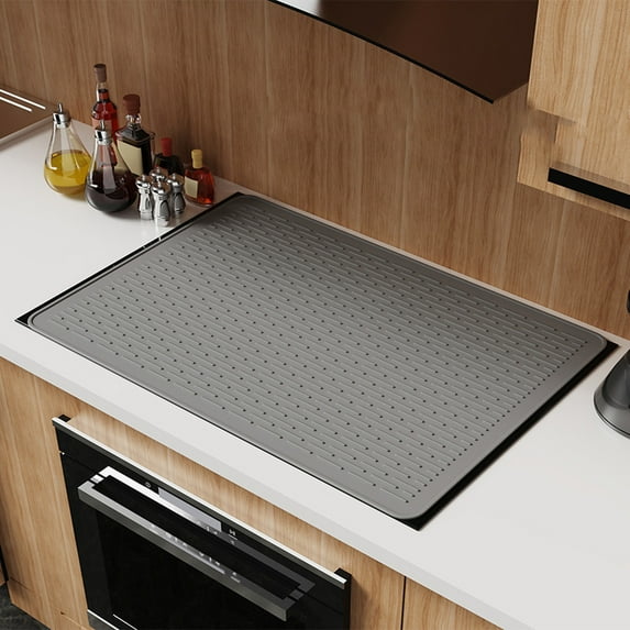 Gumesh Heat-Resistant Stove Cover Mat, 20.8x37 Inch Non-Slip Silicone Mat for Gas/Electric Range Countertop Protection, Extra Large Kitchen Stovetop Tablecloth