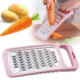 thumbnail image 1 of Box Grater for Kitchen,Stainless Steel Hand Grater with Comfort Grip for Cheese,Vegetables,Potato,Ideal Multi-Purpose Kitchen Utensil,1PC,Pink, 1 of 5