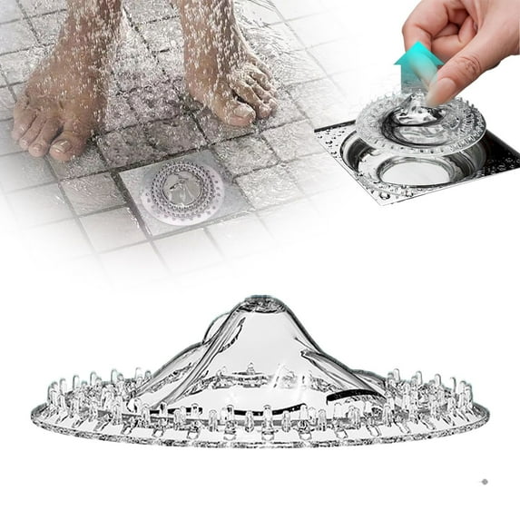 A Box of Hair Filters Clearance! Disposable Iceberg Shape Hair Catcher Shower Drain Bathtub Drain Hair Catcher Anti Odor Preventer Easy for Clogged Drains in (10Pcs)
