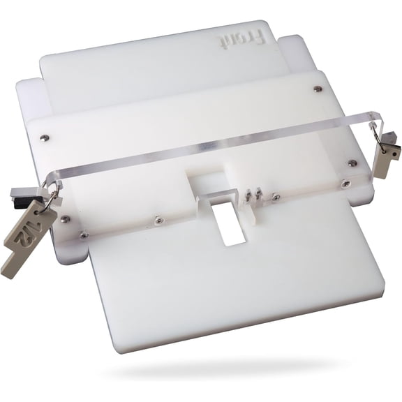 Box Joint Jig for Router table, Finger Joint Jig with 3 Size Index Keys (1/4", 3/8", 1/2"), Setup Bars Included, Clear Acrylic Router Box Joint Jig, Adjustable Tightness, Easy Setup with Video Guide