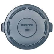 Box King RUB123L Brute Container Flat Lid, 44 gal, 24.25 W x 1.5 H, Gray