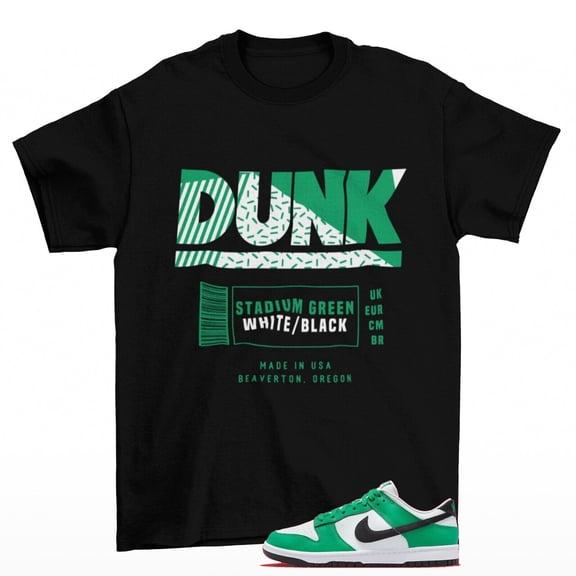 Box Label Dunk Shirt to Match Dunk Low Stadium Green FN3612-300
