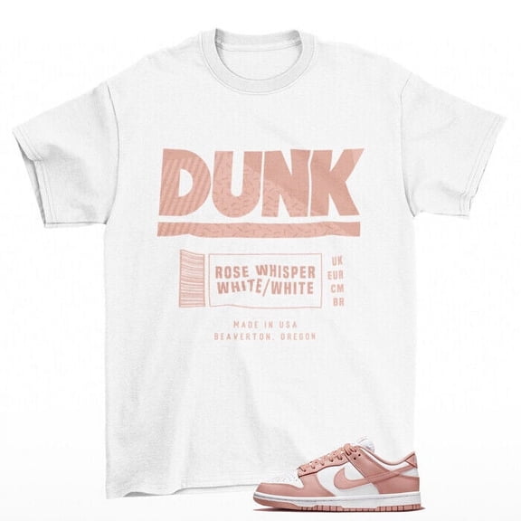 Box Label Shirt to Match Dunk Low Rose Whisper DD1503-118Printed T-shirts