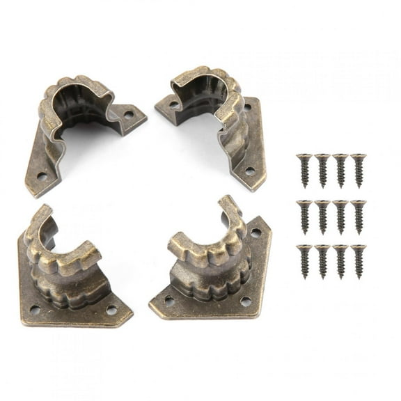Box Leg, Vintage Wood Box Decoration Zinc Alloy 4pcs Box Leg Corner For Jewelry Chest For Furniture